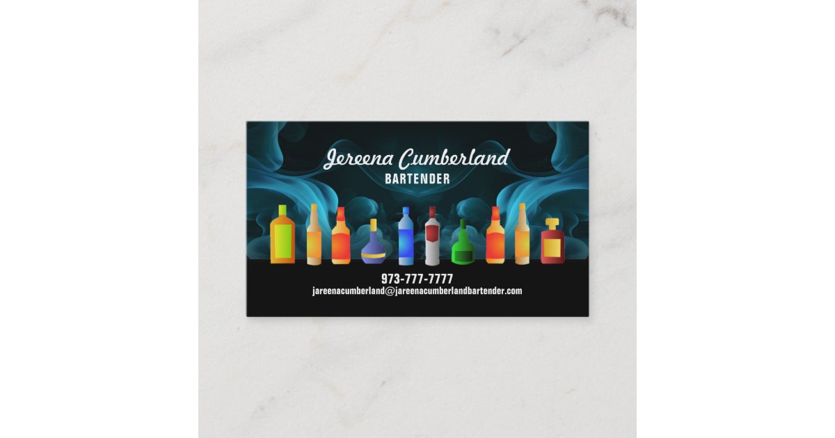 Tarjetas de presentación de eslóganes de Bartender | Zazzle.es