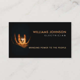 Tarjetas de presentación de eslóganes eléctricos