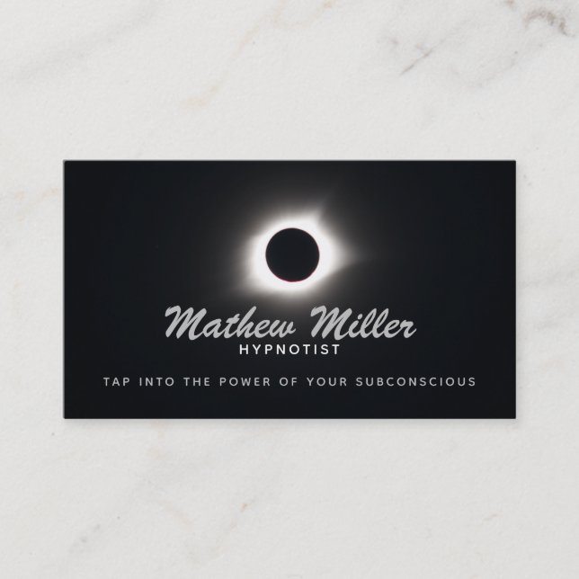 Tarjetas de presentación de eslóganes hipnotistas (Anverso)