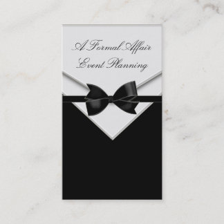 Tarjetas de presentación de esmoquin negro