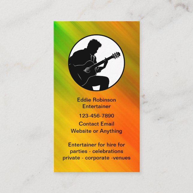 Tarjetas de presentación de espectáculos musicales (Anverso)