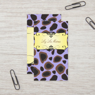 Tarjetas de presentación de estampado de guepardo