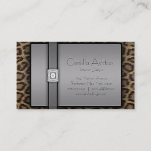 Tarjetas de presentación de estampado de leopardo