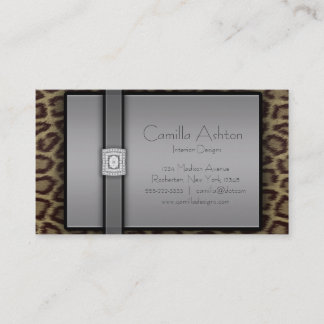 Tarjetas de presentación de estampado de leopardo