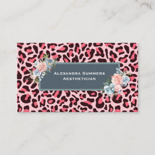 Tarjetas de presentación de estampado de leopardo