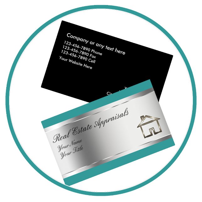 Tarjetas de presentación de evaluación inmobiliari (Subido por el creador)