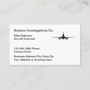 Tarjetas de presentación de examinador de aeronave