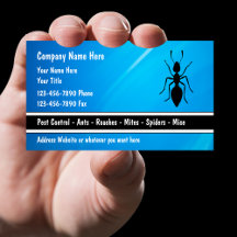 Tarjetas de presentación de exterminador