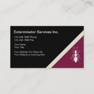 Tarjetas de presentación de exterminador