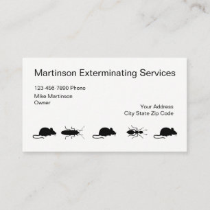 Tarjetas de presentación de exterminador simple