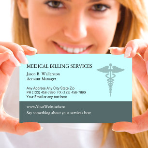 Tarjetas de presentación de facturación médica
