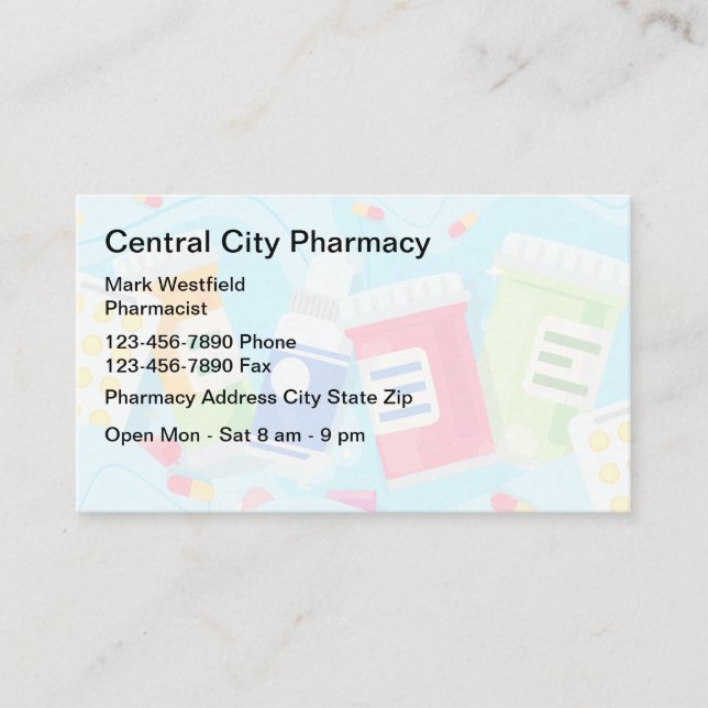Tarjetas de presentación de Farmacia Moderna para  (Anverso)