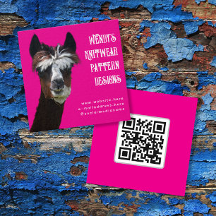 Tarjetas de presentación de fibra con código QR de