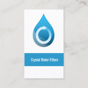 tarjetas de presentación de filtro de agua