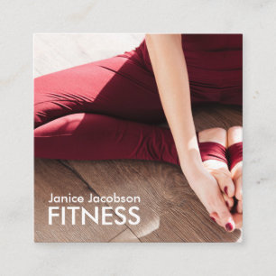Tarjetas de presentación de fitness para mujeres