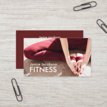 Tarjetas de presentación de fitness para mujeres