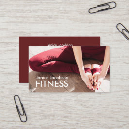 Tarjetas de presentación de fitness para mujeres