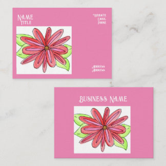Tarjetas de Presentación de Flor Rosa