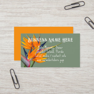 Tarjetas de presentación de flores de ave del para