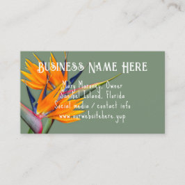 Tarjetas de presentación de flores de ave del para