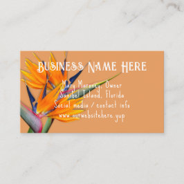 Tarjetas de presentación de flores de ave del para