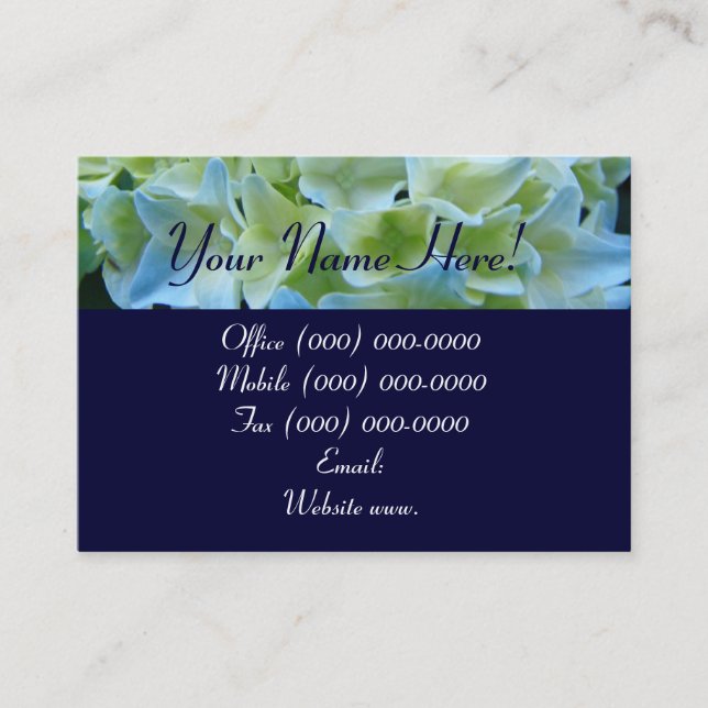 Tarjetas de presentación de flores personalizadas  (Anverso)