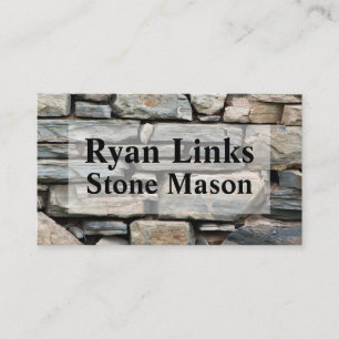Tarjetas de presentación de fondo de Stone Mason