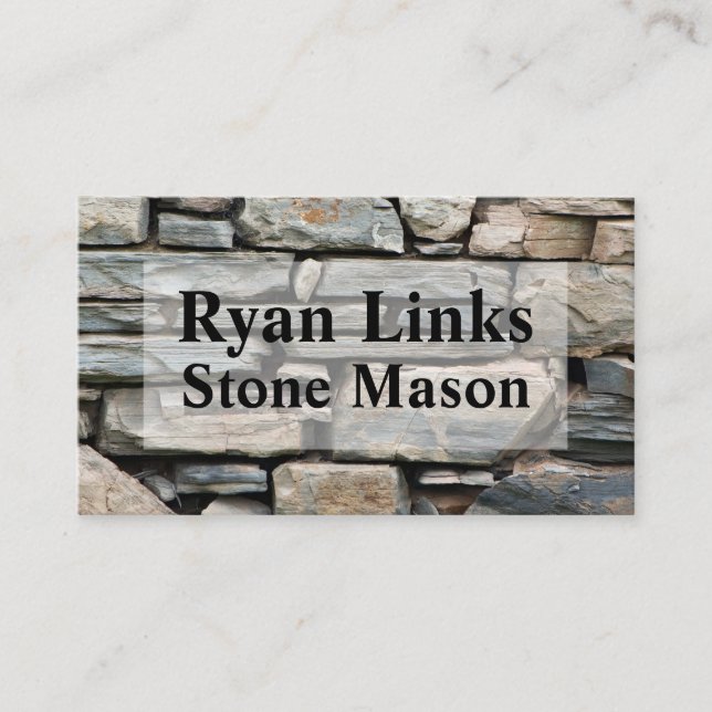 Tarjetas de presentación de fondo de Stone Mason (Anverso)