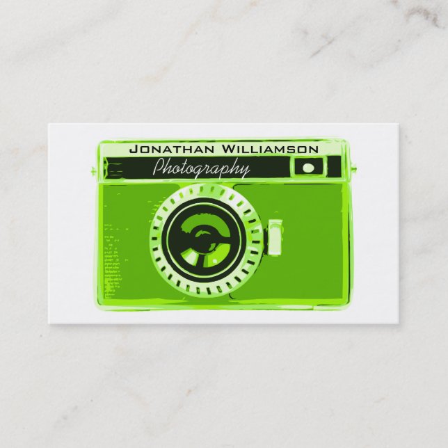 Tarjetas de presentación de fotografía con cámara  (Anverso)