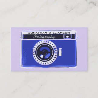 Tarjetas de presentación de fotografía con cámara 