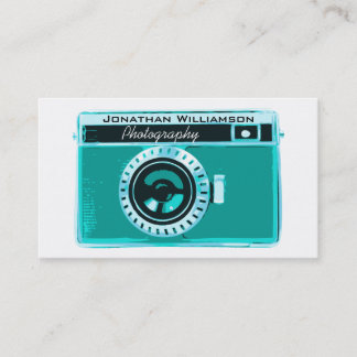 Tarjetas de presentación de fotografía con cámara