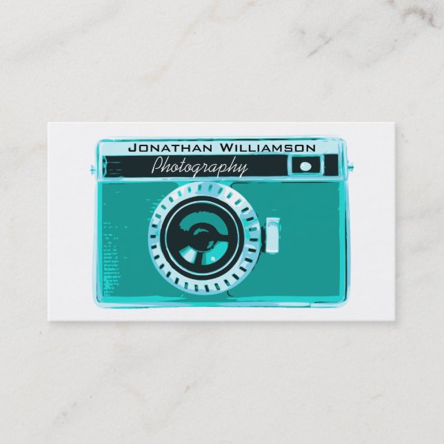 Tarjetas de presentación de fotografía con cámara  (Anverso)