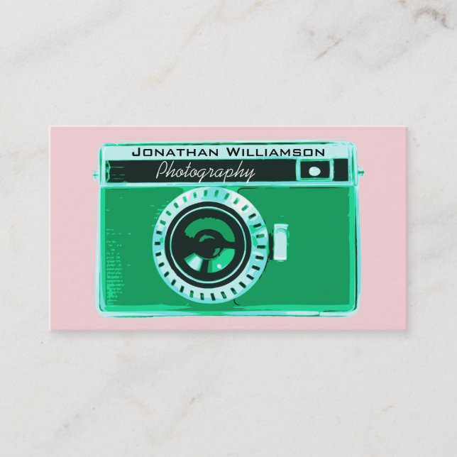 Tarjetas de presentación de fotografías de cámara  (Anverso)
