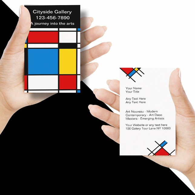 Tarjetas de presentación de galería de arte modern (Subido por el creador)