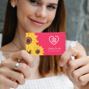 Tarjetas de presentación de girasoles Iconos de re