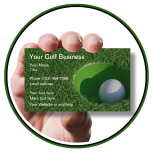 Tarjetas de Presentación de Golf Modernas con Esqu