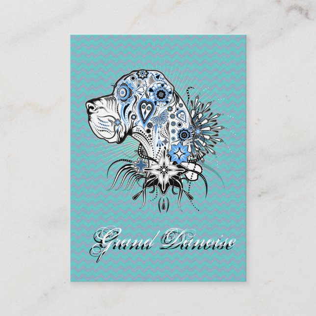 Tarjetas de presentación de Gran Danés (Anverso)