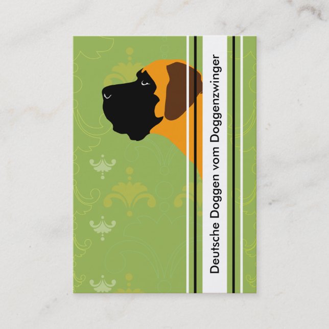 Tarjetas de presentación de Gran Danés (Anverso)