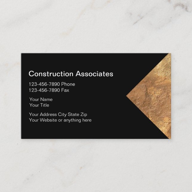 Tarjetas de presentación de Granite Construction (Anverso)
