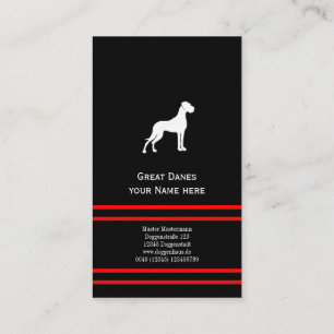 Tarjetas de presentación de Great Danes