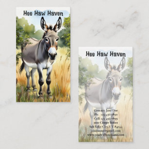 Tarjetas de presentación de hábitat de burro burro