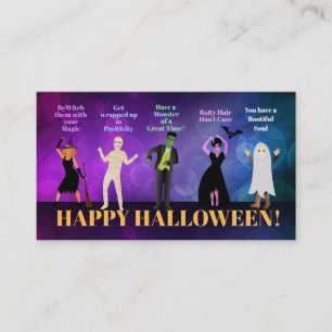 Tarjetas de presentación de Halloween Positive