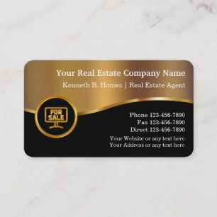 Tarjetas de presentación de inmobiliaria con clase