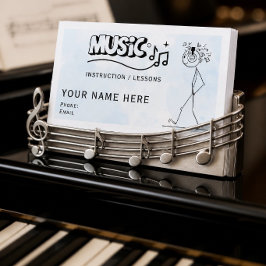 Tarjetas de Presentación de Instructor de Música