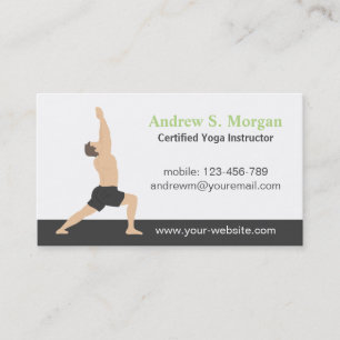 Tarjetas de presentación de instructor de yoga mas