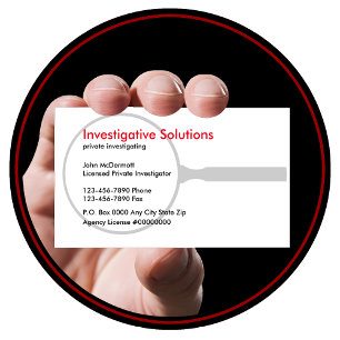 Tarjetas de presentación de investigador privado