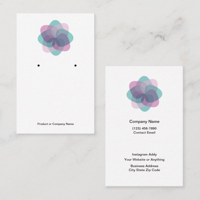 Tarjetas de presentación de joyas de presupuesto d (Anverso / Reverso)