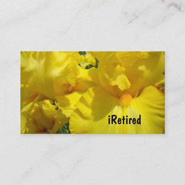 Tarjetas de Presentación de Jubilación iRetired Na (Anverso)