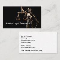 Tarjetas de presentación de justicia penal