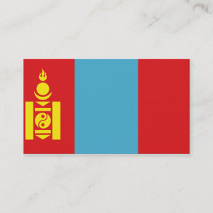 Tarjetas de presentación de la bandera de Mongolia